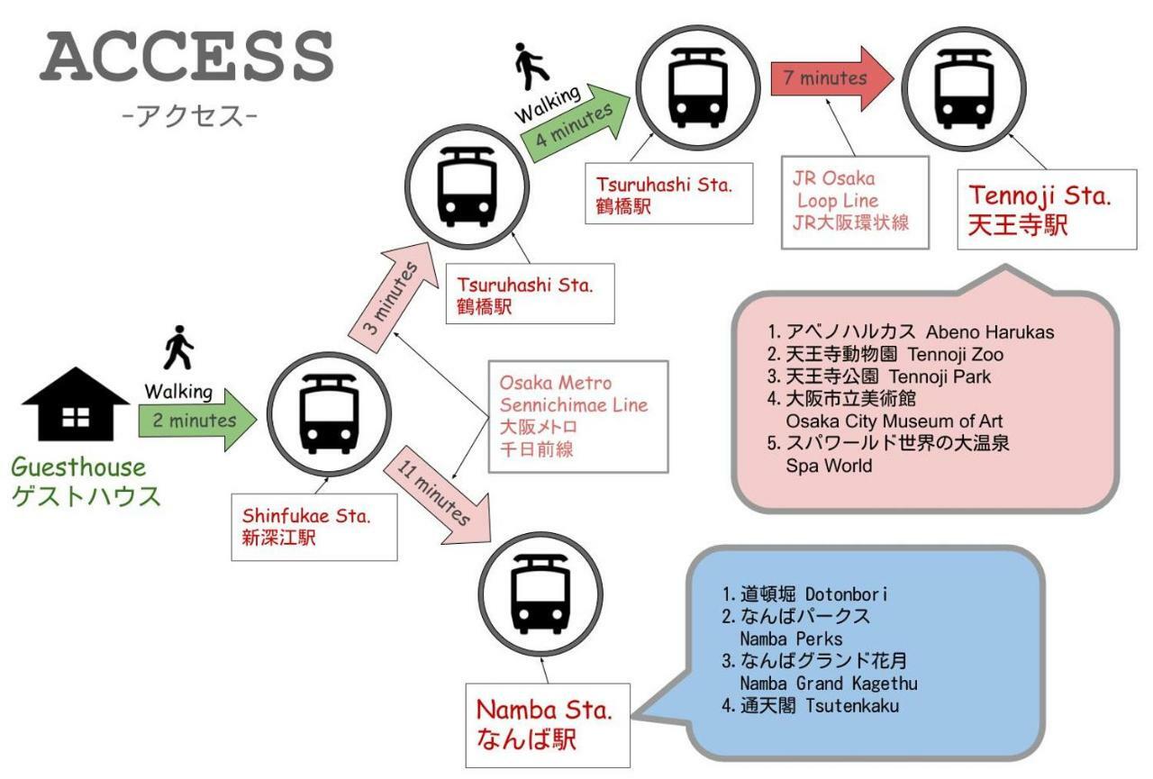 Nao'S Guesthouse 2 一軒家貸切 Oszaka Kültér fotó
